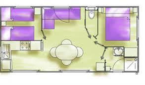 Plan MH 4 6 Places avec terrasse couverte 8m34x4m